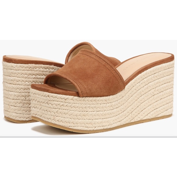 NEW VERONICA BEARD GABLE HAZELWOOD SUEDE ESPADRILLE PLATFORM WEDGE SANDAL. SZ 8M - Picture 4 of 10